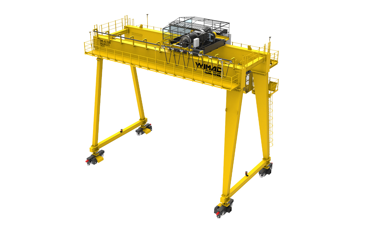 Double girder gantry crane &mdash; component map